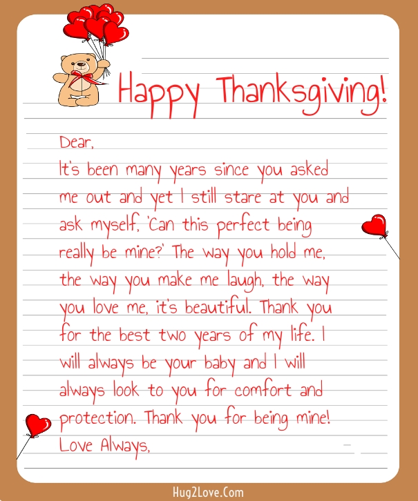 6 Happy Thanksgiving Love Letters Hug2Love