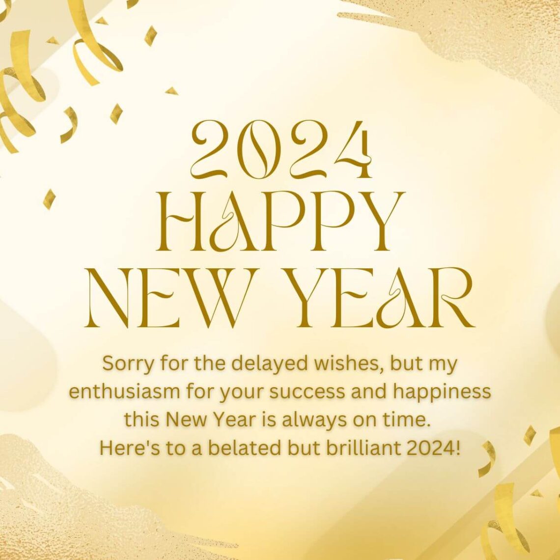 50 Belated Happy New Year 2024 Wishes & Images Hug2Love
