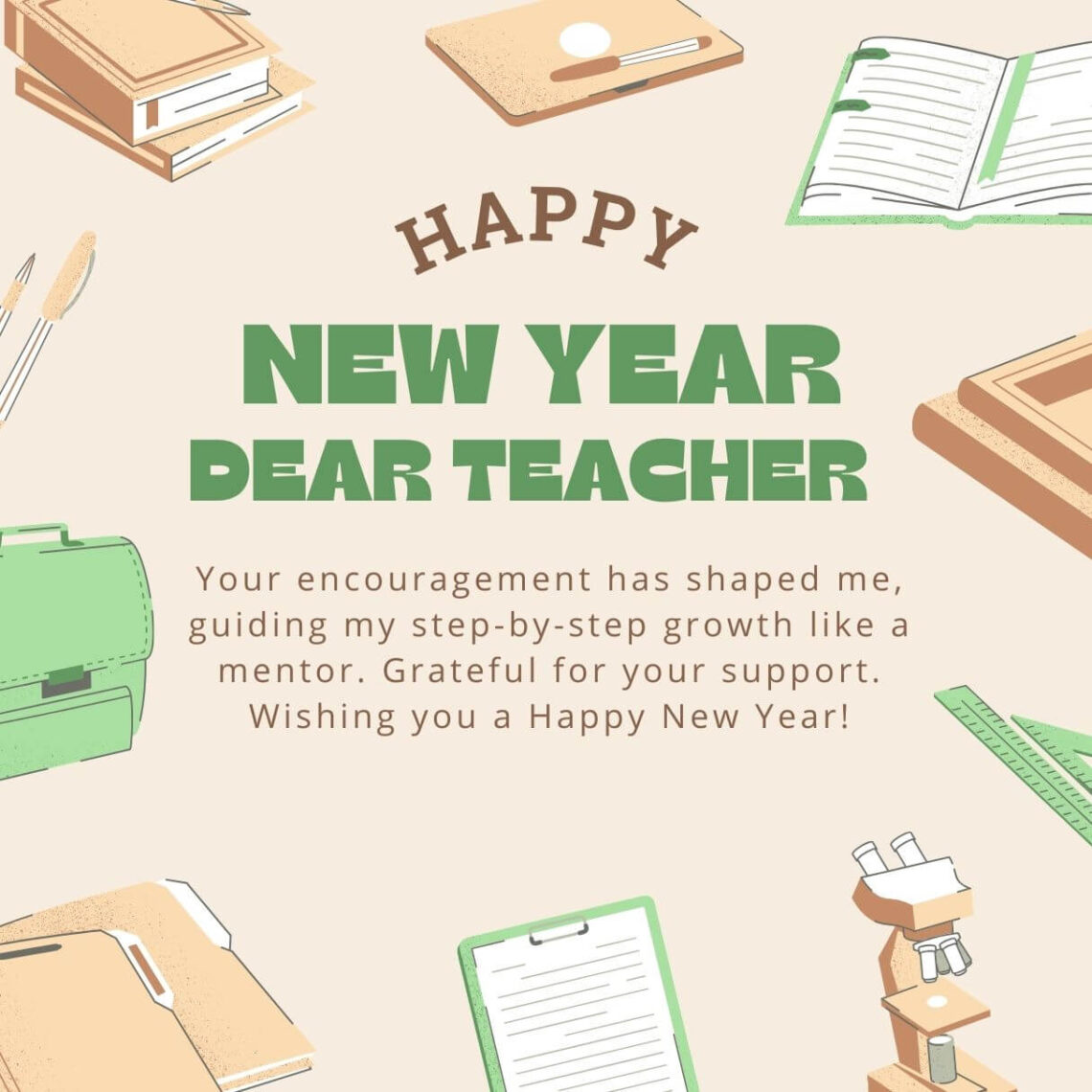 50 Happy New Year Wishes For Teachers 2025 Messages Greetings   2024 Happy New Year Wishes To Mentor Or Teacher 1140x1140 