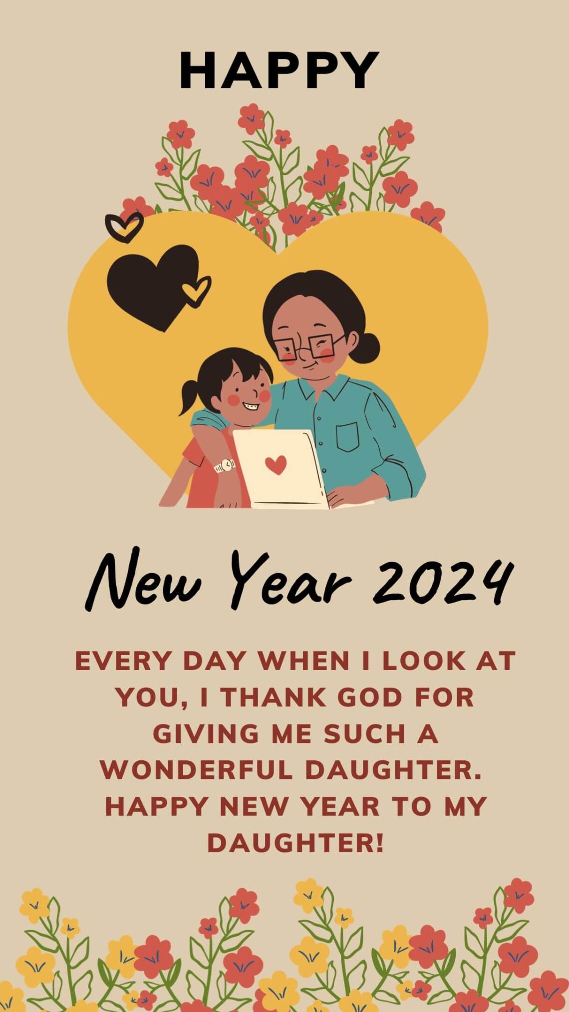 100+ Happy New Year 2025 Wishes for Daughter (With Images) Hug2Love